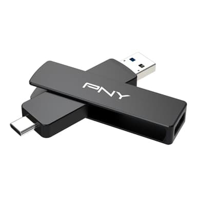 PNY 512GB Duo Link V3 Clé USB 3.2 Gen 2 OTG Type-C & Type-A, Vitesses Lecture/Écriture 1000/800Mo/s, Stockage Mobile Externe Compatible Smartphones/Tablettes/Ordinateurs