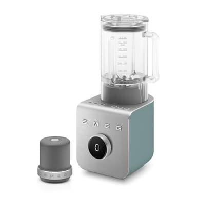 Smeg, Blender Haute Performance BLC02EGMEU, avec Pompe à Vide et Fonction Pulse, 5 Programmes Préréglés, 9 Niveaux de Vitesse, 2 Modes, Carafe Amovible, Puissance 1400W, Vert Émeraude