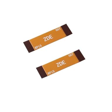ZDE Lot de 2 30mm Câbles Plats Flexibles PCIe FPC 16 Broches 0,5 mm Pas Compatibles avec Raspberry Pi 5 PCIe vers M.2 Key M NVMe SSD Adaptateur PCIe Carte Périphérique