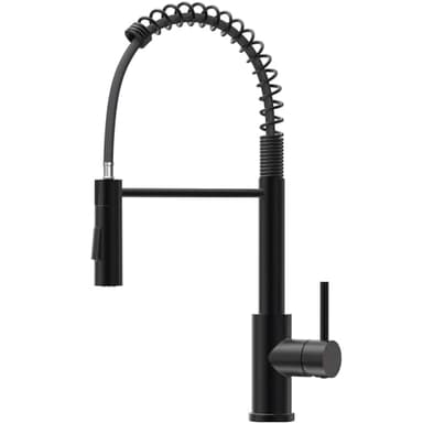 CECIPA Robinet Cuisine Noir, Mitigeur Cuisine Avec Douchette Extractible, Robinet Evier De Cuisine Avec Deux Fonctions De Pulvérisation, Robinet D'Évier À Arc Élevé Rotatif À 360°, Acier Inoxydable