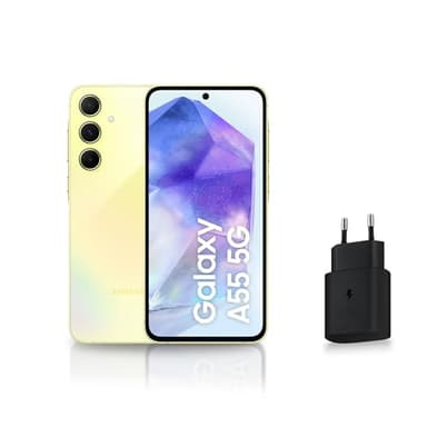 Samsung Galaxy A55 5G, Smartphone Android, 128 Go, Chargeur Secteur Rapide 25W Inclus [Exclusivité Amazon], Smartphone déverrouillé, Lime, Version FR