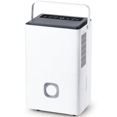 Déshumidificateur d'Air Électrique 65L/Jour: Portable Drainage Continu, Minuterie 24H, Compact et Silencieux pour Cave/Chambre/Sous-Sol/Salle de Bain,Réservoir 4.5L,Humidité Absorbeur Anti Moisissure