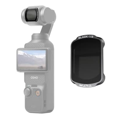 Tilta Pocket 3 Filtre Black Mist 1/2, Filtre Magnétique Noir Diffusant Compatible avec DJI Osmo Pocket 3, Verre Optique Ultra-Fin à Revêtement Polyvalent TF-OP3-BM12