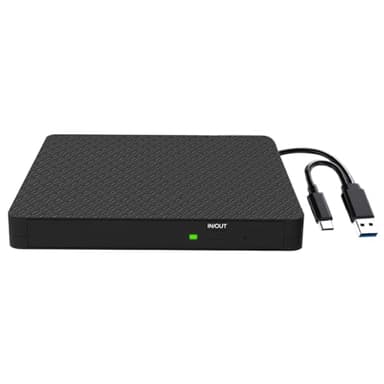 Lecteur CD/DVD Externe pour PC USB 3.0 Type C Graveur CD ROM +/-RW Drive Mince DVD Player Enregistreur RW/ROM Transmission Rapide pour Windows 11/10/8/7 Mac OS Linux Laptop PC Desktops