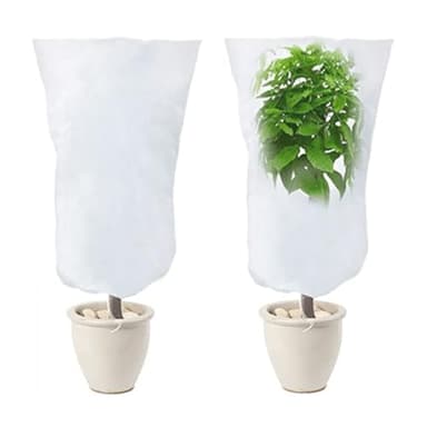 LINSOCLE Lot de 2 Housse Hivernage pour Plantes, Voile Hivernage Plante Exterieur, Voile D'hivernage, Bache Hivernage Protection Plante Hiver pour Olivier Palmier Citronnier Arbre 120cm X 80cm
