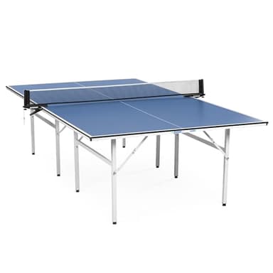 Dione Table de ping-pong S100i Indoor - 274 x 152 cm - Plateau TT bleu - Table de ping-pong - Prémontée - 60 kg