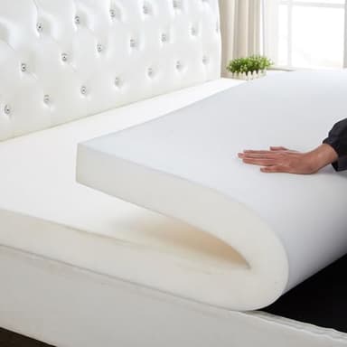 Surmatelas en mousse haute densité, confort rafraîchissant pour lits jumeaux/double/grand lit/king-size de 3 à 10 cm d'épaisseur pour un meilleur sommeil (90 x 190 cm)