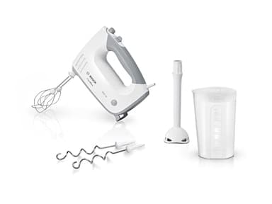 Bosch ErgoMixx MFQ36440 – Batteur à main polyvalent avec plusieures accessoires – Puissance de 450 W – Couleur : Blanc