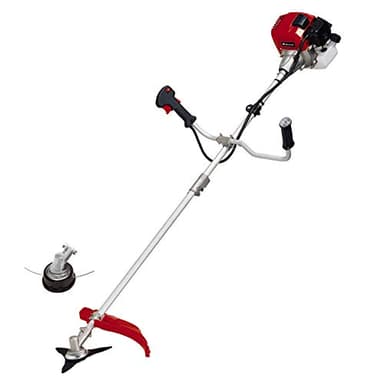 Einhell Débroussailleuse thermique GC-BC 52 I AS (moteur 2 temps, Réservoir carburant 900 ml, Longueur du fil 4 m, Easy start system, Harnais confortable, livré avec lame 3 dents et bobine bouble fil)