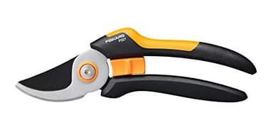 Fiskars Sécateur à Lame Franche M, Solid, P321, Pour Branches et Rameaux Frais, Revêtement Antiadhésif, Lame en Acier Inoxydable, Longueur : 20,1 cm, Noir/Orange, 1057162