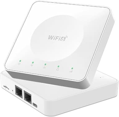 WiFi 6 Routeur SIM Portable, Double Bande Mobile Hotspot avec Emplacement pour Carte SIM,USB-C, Support 32 Appareils, Appareils Internet Portables pour Les voyageant