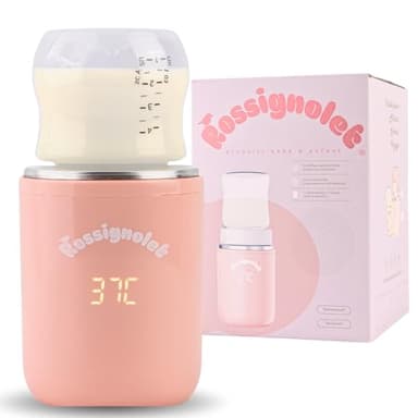 Rossignolet® Chauffe Biberon Nomade portrable Lait Maternel | Sans fil rechargeable | Chauffe Rapide | Compacte et léger | Compatible avec Philips Avent/MAM/Suavinex | Voyage, Voiture...