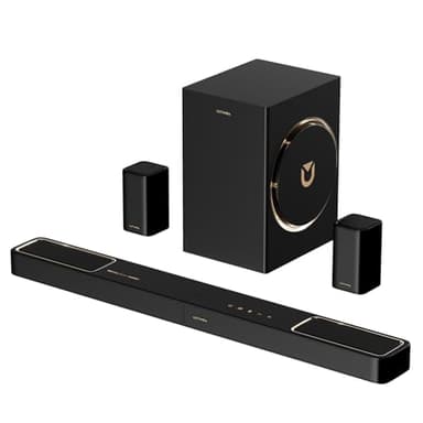ULTIMEA 5.1.2 Barre de Son avec Dolby Atmos, Système Surround pour TV avec 2 Haut-parleurs, App Contrôle, Barre de Son TV avec Caisson de Basses pour Home Cinema, BT 5.4, HDMI eARC, Skywave F40 Boom