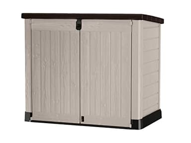 KETER Abri Horizontal Range Poubelle SIO Pro - 1200 litres - Beige