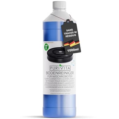 PURIVITA® Produit Robot Laveur Sol [1L] - Détergent Robot Laveur - Produit Nettoyant Aspirateur Laveur - Concentré de Détergent Pour Tous les Robots Lavants - Floor Cleaner - Produit Pour Aspirateur