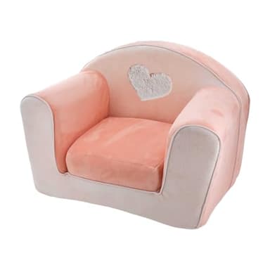 Fauteuil - Chaise - Bebe - Enfant club convertible Lapinou - Rose - 42 x 55 cm