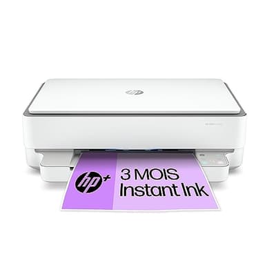 HP Envy 6020e Imprimante tout en un - Jet d'encre couleur – 3 mois d'Instant Ink inclus avec HP+ (Photocopie, Scan, Impression, Recto/Verso, Wifi)