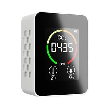 Moniteur de qualité de l'air, Détecteur de Radon Grand écran LCD, Moniteur de qualité de l'air Intérieur avec Système Intuitif de Code Couleur pour Serres, Production Agricole,