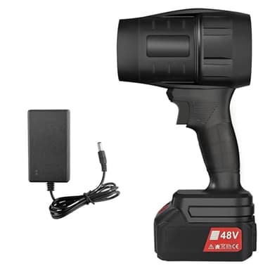 EliphonTowne Sèche-linge portable sans code pour voiture – Sèche-linge de voiture à haute puissance, souffleur d'air de voiture, mini ventilateur turbo à main avec chargeur et batterie (1 batterie)