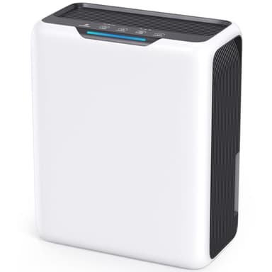 GOAMGE Deshumidificateur d Air 3L, Déshumidificateur pour la 20㎡ Maison, Double Peltier Effet, 30dB Ultra Silencieux Déshumidificateurs pour Chambre, Dégivrage Intelligent, Minuterie 24H