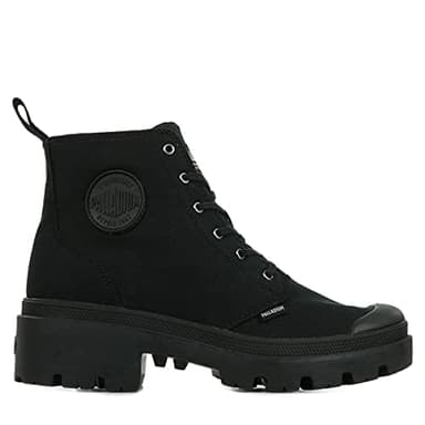 PALLADIUM-EU Femme Pallabase Twill Boots, Noir, 42 EU