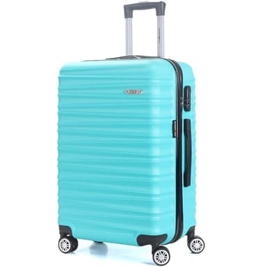 TROLLEY ADC - Valise Moyenne Soute 65x41x26 cm - Rigide, Légère 3 Kg - 65 litres - 4 Doubles Roues Silencieuses - Maniable, Pratique et Étanche - Collection Lana - Bleu Lagon