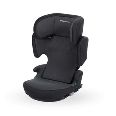Bebeconfort RoadFix i-Size, Siège Auto Rehausseur à Dossier, 3,5-12 ans (100-150cm), Siège Auto ISOFIX, Pliable, Léger (4,4 kg), 14 Positions d'Appui-tête, Siège Rembourré, Tinted Black