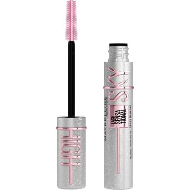 Maybelline New York - Mascara Pailleté - Couleur Argent - Volume et Longueur - Sky High - Teinte : Space Diamond - 7,2 ml