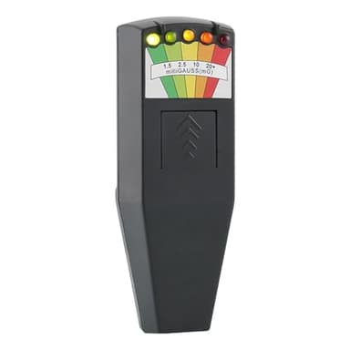 Détecteur de rayonnement portable K2 EMF Appareil de mesure de rayonnement électromagnétique Appareil électromagnétique Emf Meter Détecteur de champ magnétique pour champs électromagnétiques (Noir)