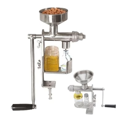 Dispositif Manuel D'extraction D'huile, Machine Extractrice D'huile pour Extraction D'huiles Maison Diy, Presse À Huile Domestique en Acier Inoxydable avec Lampe À Alcool