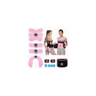 iWarmbase Electrostimulateur Musculaire, Abdos Musculation Appareil, 6 Modes et 19 Intensités Ceinture Musculation Electrostimulation, pour Abdos/Bras/Jambes/Fesses,Homme Femme