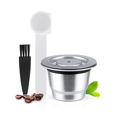 RECAFIMIL Capsules Nespress* rechargeables et réutilisables en acier inoxydable compatibles avec machine Nespress*