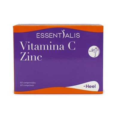 Essentialis Vitamine C et zinc - complément alimentaire pour le système immunitaire, 60 comprimés vegan, sans additifs artificiels, enfants 500 mg, adultes 500–1000 mg