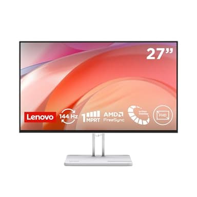 Lenovo L27-4C - Écran 27'' FHD (IPS, 144 Hz, 1 ms, VGA+2xHDMI, Cable HDMI, AMD FreeSync) - Gris