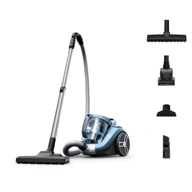 Rowenta Compact Power XXL Aspirateur sans sac, Moteur haute efficacité, 2,5 L, Compact, Facile à vider, Technologie cyclonique, Large rayon d'action RO4871EA, Bleu