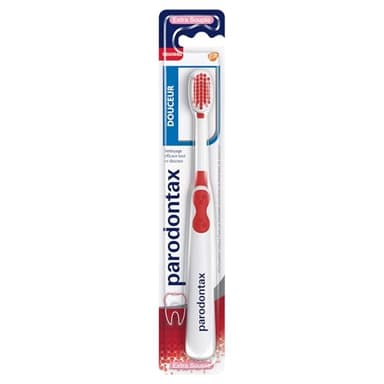 PARODONTAX - Brosse à Dents Douceur - Brosse à Dents Extra Souple - Offre un Nettoyage Efficace Tout en Douceur pour des Gencives Saines & des Dents Fortes - x 1 (modèle aléatoire)