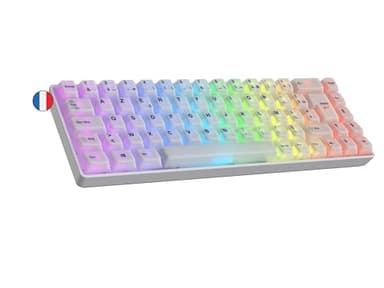 Ranked Master M65 HE 65% | Rapid Trigger Technologie | Clavier Gaming Mécanique Magnétique | 69 Touches RGB LED pour PC/Mac Gamer | Clavier Français & Belge (AZERTY) (Pom Dye Sub, Clear Switch)