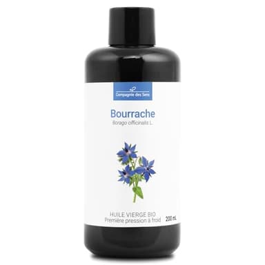 Huile de Bourrache BIO - Fraîcheur Garantie OxyCert® - Vierge & de 1ʳᵉ Pression à Froid