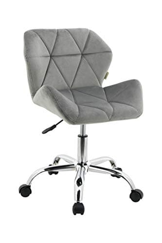 HNNHOME® Chaise de bureau moderne pivotante en tissu rembourré pour maison, bureau, hauteur réglable