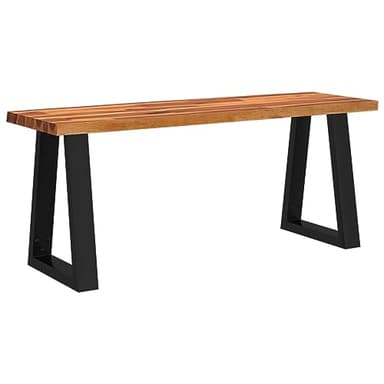 Banc avec bord vivant 110 cm bois d acacia massif