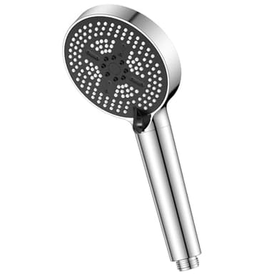 YEAUPE PRO Pommeau de Douche avec 25 Étapes Filtre,Pommeau de Douche Anti Calcaire da 110mm,6 Types Deau Haute Pression (Chromé),Élimine le Chlore,les Métaux Lourds,avec 2 Filtres Remplaçables