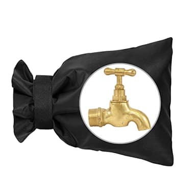 Vicloon Housse de Robinet pour L'extérieur, Couvercle Antigel pour Robinets, Housse de Robinet de Jardin Imperméable, pour la Protection Contre Le Gel en Hiver, 20cm x 15cm (Noir)