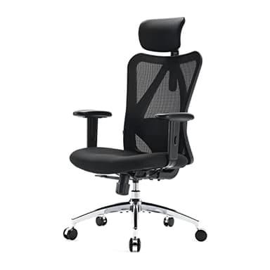 SIHOO Chaise de Bureau, Siege de Bureau Ergonomique avec Support Lombaire et accoudoir réglable, Fauteuil de Bureau d'une capacité maximale de 150 kg