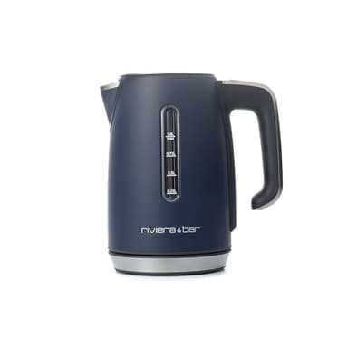 riviera&bar, Bouilloire Inox TR 1L Bleu, Puissance 2000W, Sélection Température 40,100°C, Maintien au Chaud 30min, Écran Digital, Sécurité Anti,Surchauffe, Modèle Mira BBT368