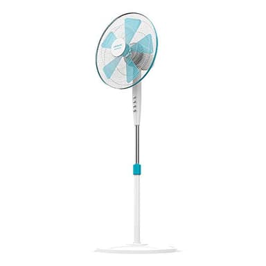 Cecotec EnergySilence 500 Ventilateur sur pied 40 W, 5 pales de 40 cm de diamètre, oscillant, 3 vitesses, hauteur réglable 110-130 cm, moteur en cuivre (Blanc | 110-130 cm)