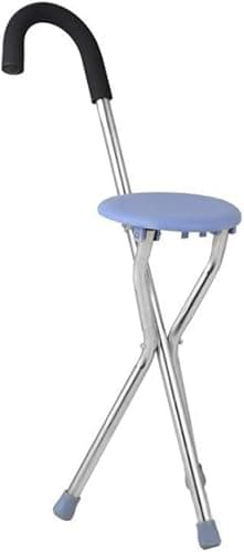 ZAANU Bâton de siège Canne de Marche et siège de Chaise Aide aux Personnes handicapées Canne de siège Pliante avec Canne Ergonomique d'aide à la mobilité pour Personnes âgées, béquilles