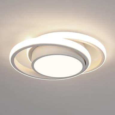 Comely Plafonnier LED, Rond Lampe de plafond 32W 2350lm, Moderne Luminaire Plafonnier pour Couloir Coucher Salle de Bains Cuisine Salon, Lumière Naturelle 4500K, Diamètre 28cm
