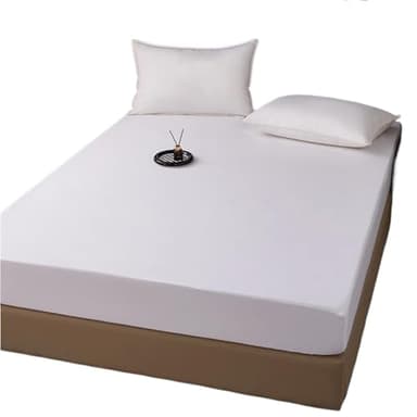 Protège-matelas imperméable en tissu doux sans taie d'oreiller confortable 100 x 200 cm Blanc – Idéal pour la protection du lit et une meilleure qualité de sommeil