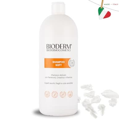 Bioderm Shampoo Soft - Shampooing Cuir Chevelu Sensible | Traitement Antipelliculaire et Dermatite Séborrhéique | Shampoing Hydratant a Usage Fréquent | Sans Paraben | 1000ml