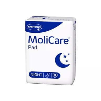 MoliCare Pad Night Lot de 30 serviettes anatomiques pour fuites urinaires